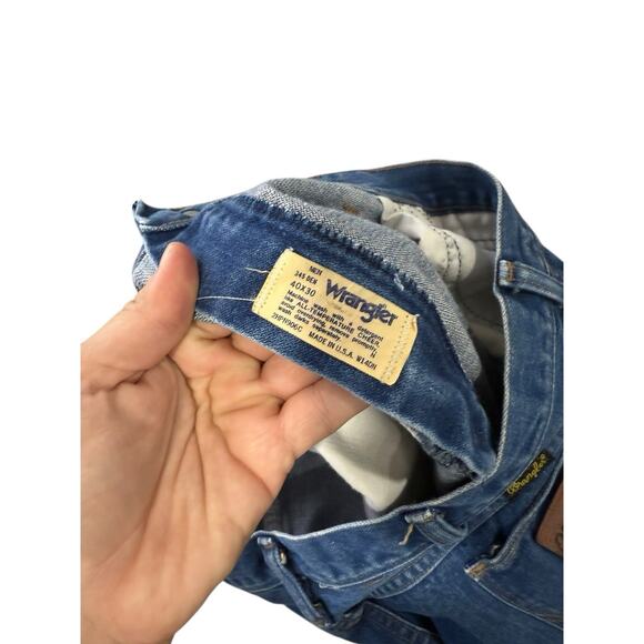 Vintage Wrangler Men’s Jeans Made In The USA W14DN Blue Jeans Workwear 40X29 - Picture 4 of 7